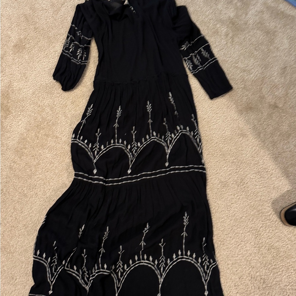 Knox Rose for Target Black Embroidered Dress
